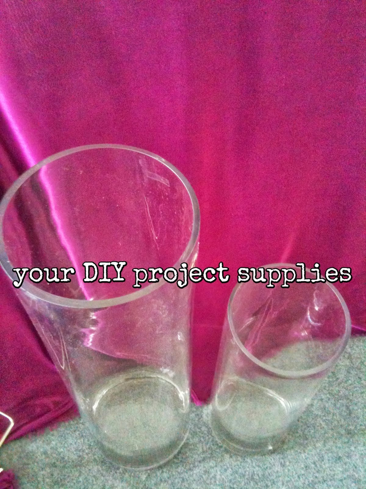  Pasu  silinder  kaca transparent vase glass Your DIY 