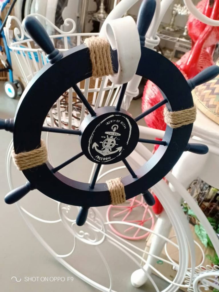 Nautical Boat Steering Wheel dark blue sewa Your DIY Project Rental