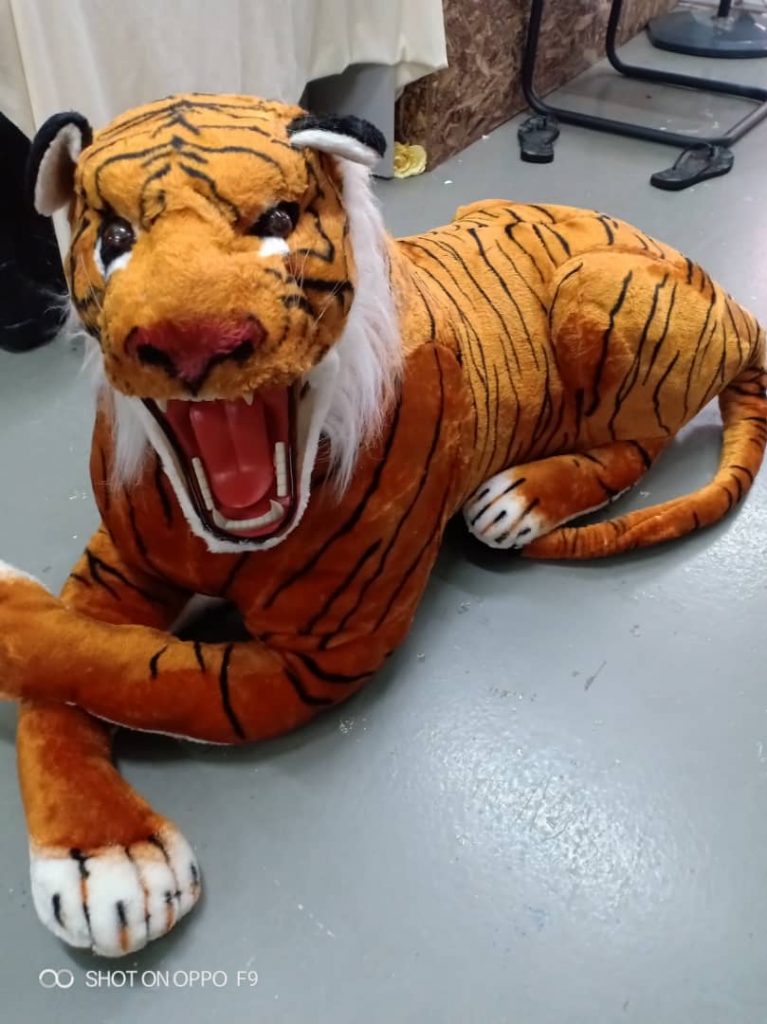 Sitting tiger fierce orange tiger[RENTAL] Your DIY Project Rental