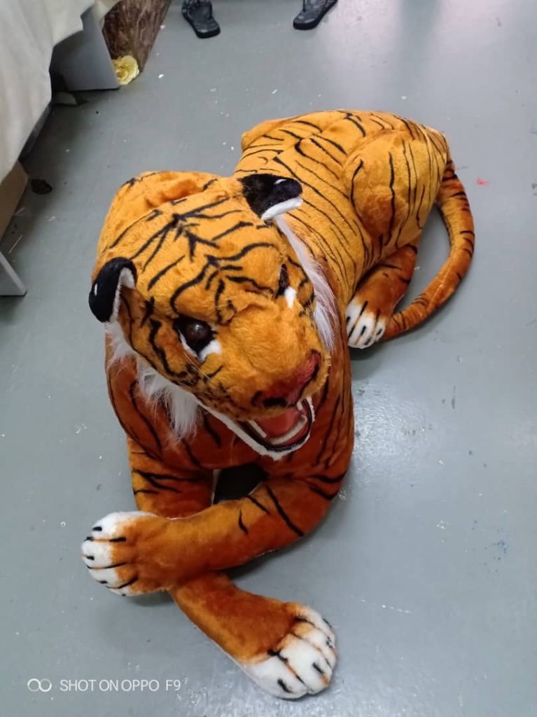 Sitting tiger fierce orange tiger[RENTAL] Your DIY Project Rental