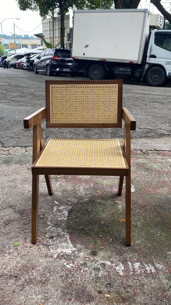 nordic rattan armed chair - Image 3