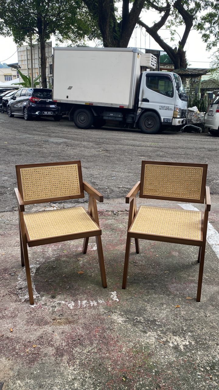 nordic rattan armed chair - Image 2