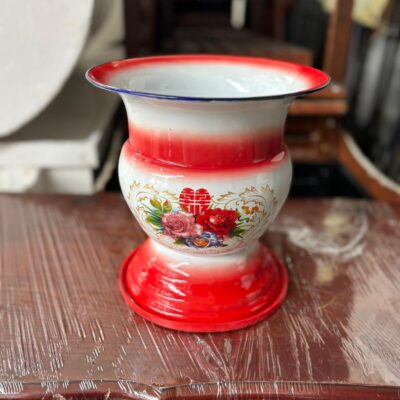 Chinese Floral Enamel bucket rental