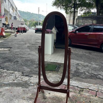 vintage wood frame mirror standing [rental]